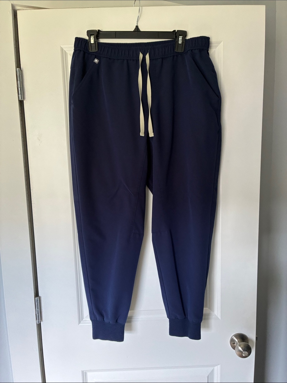 Figs Men's Navy Joggers with Contrast Drawstring